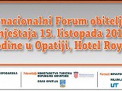 Forum obiteljskog smještaja 15. listopada u Opatiji