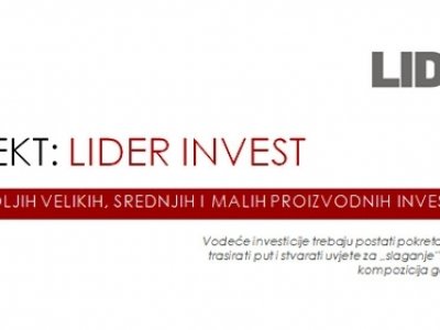 Za projekt Lider invest - rok do 15. srpnja