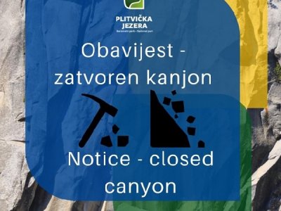 Danas zatvoren kanjon Donjih jezera