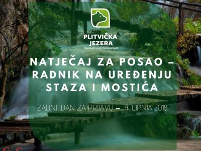Plitvička jezera traže NKV radnike za održavanje staza i mostića