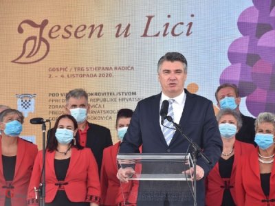 Predsjednik Milanović na otvorenju izložbe tradicionalnih proizvoda „Jesen u Lici“ u Gospiću