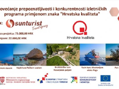 Sunturist Novalja - prva turistička agencija LSŽ sa znakom Hrvatska kvaliteta