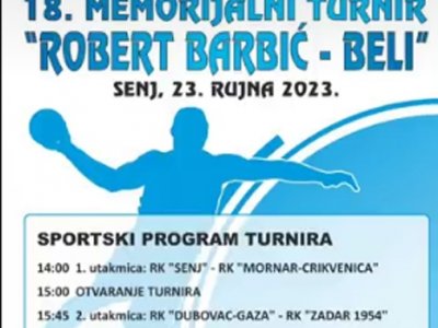 18. Memorijalni rukometni turnir Robert Barbić - Beli